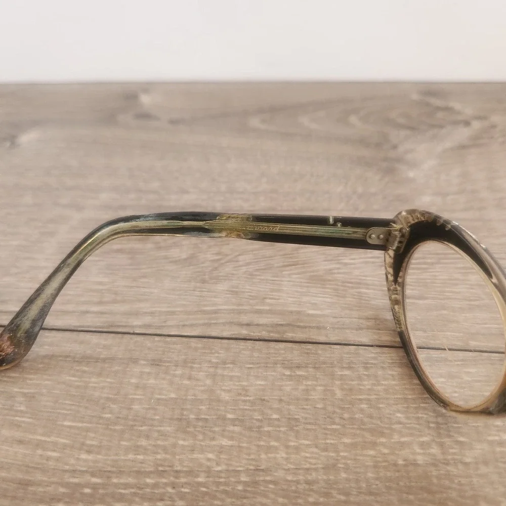 Vintage Frame France TWE L. Evrard‎ Embellished Cat Eye Rhinestone Frames Only